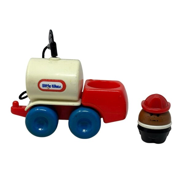 LITTLE TIKES Lot 4 Chunky Vehicles Toddle Tots Figures Tanker Dump Truck Car - Picture 5 of 13